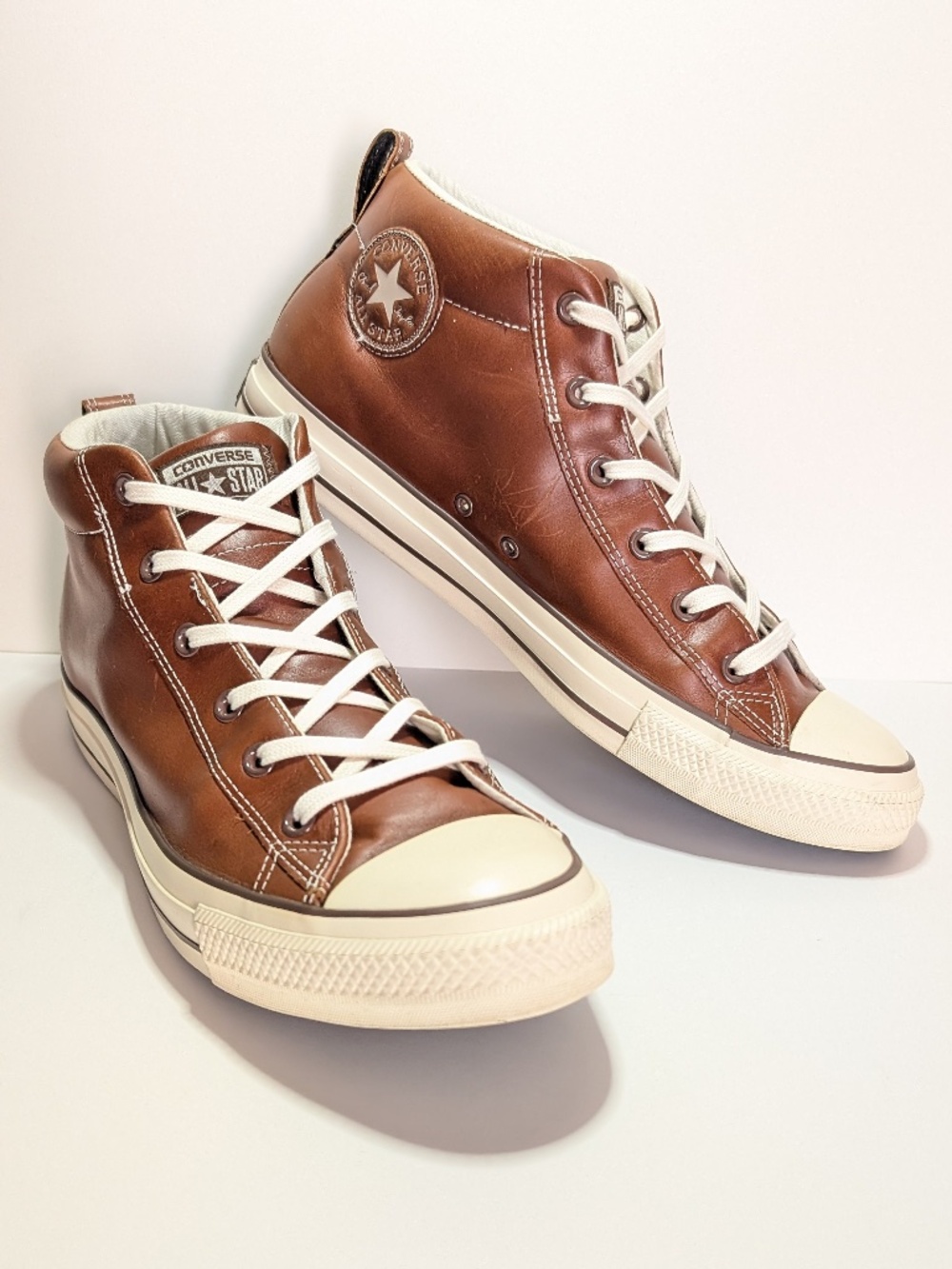 Converse Chuck Taylor All Star High Top Leather Cognac Men's 13